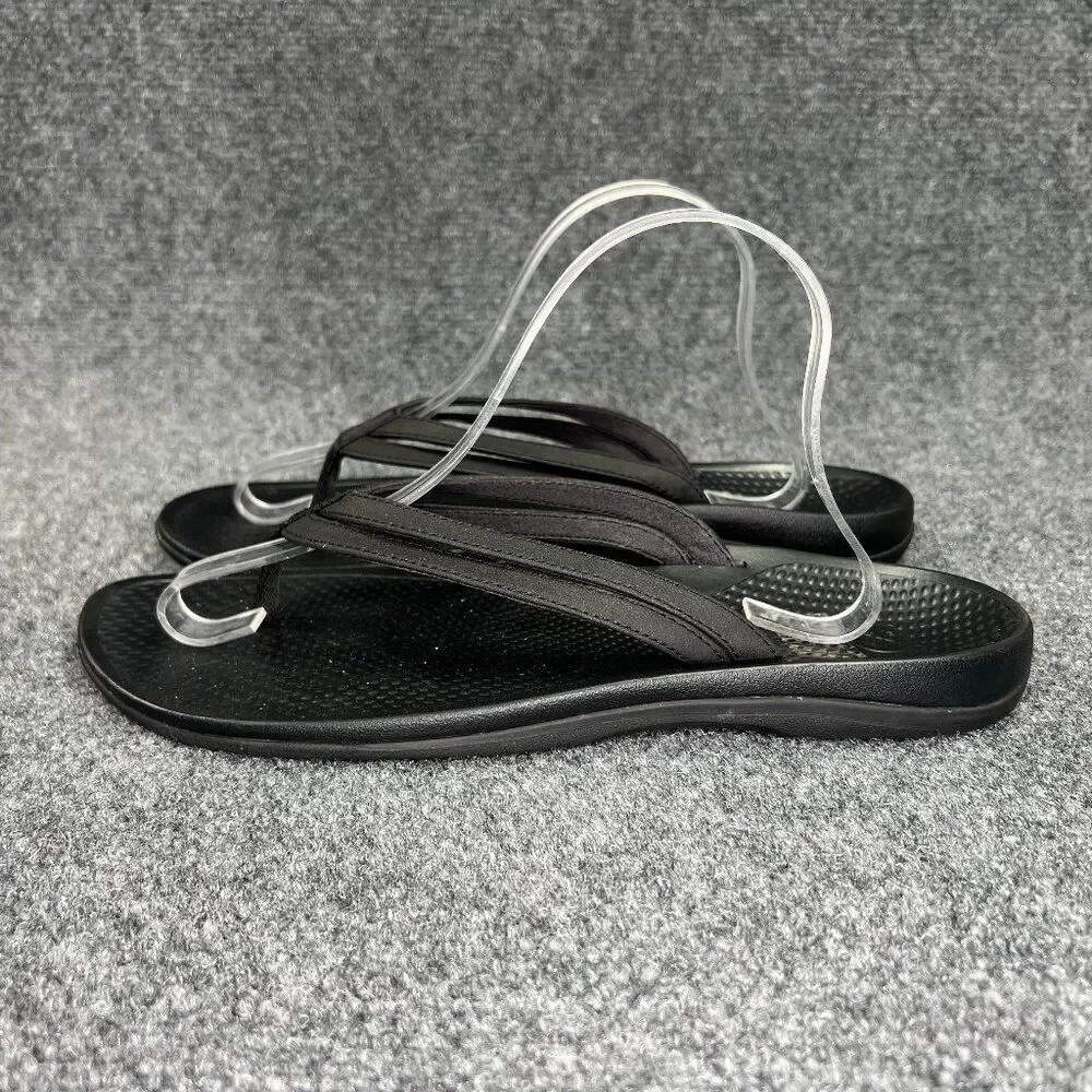 Superfeet Sandals Women's 11 Black Athletic Comfort Plantar Fasciitis Flip Flops